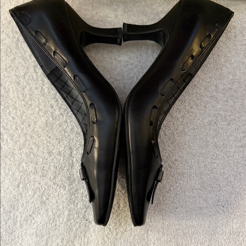 NWT VTG Etienne Aigner Orah Leather Tassel Kitten-Heel Pumps 90s Y2K Office - Picture 7 of 14